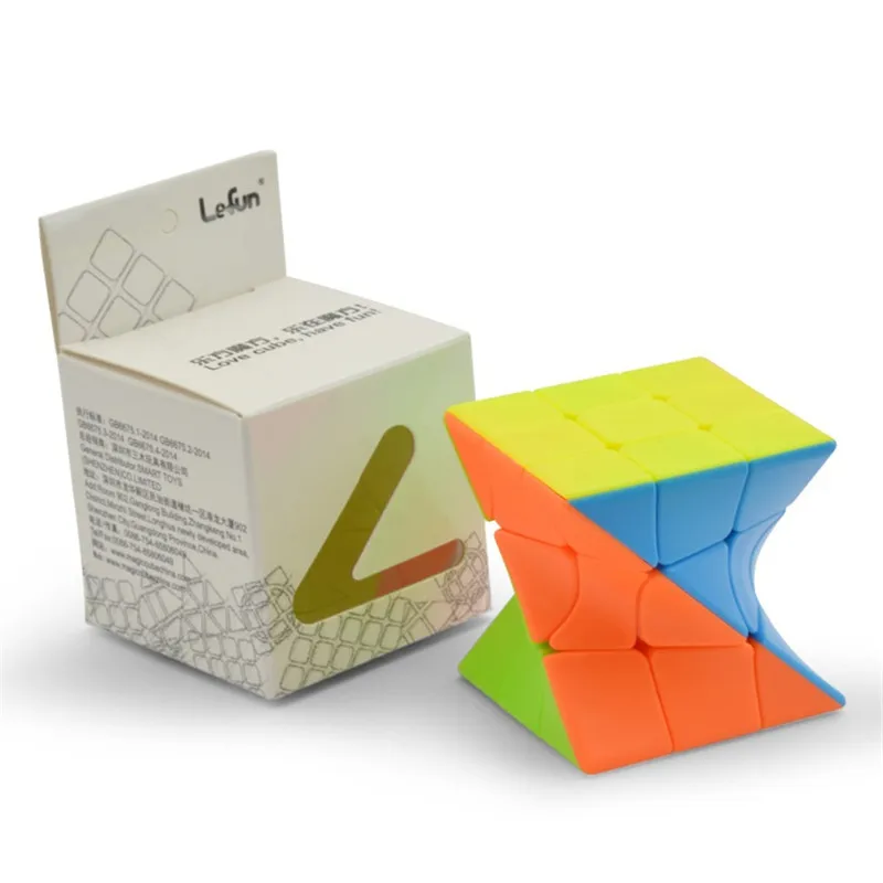 Lefun 3x3 Torsion магический куб, красочный куб-головоломка, игрушка странная форма, без наклеек, пазлы, обучающая красочная игрушка для детей