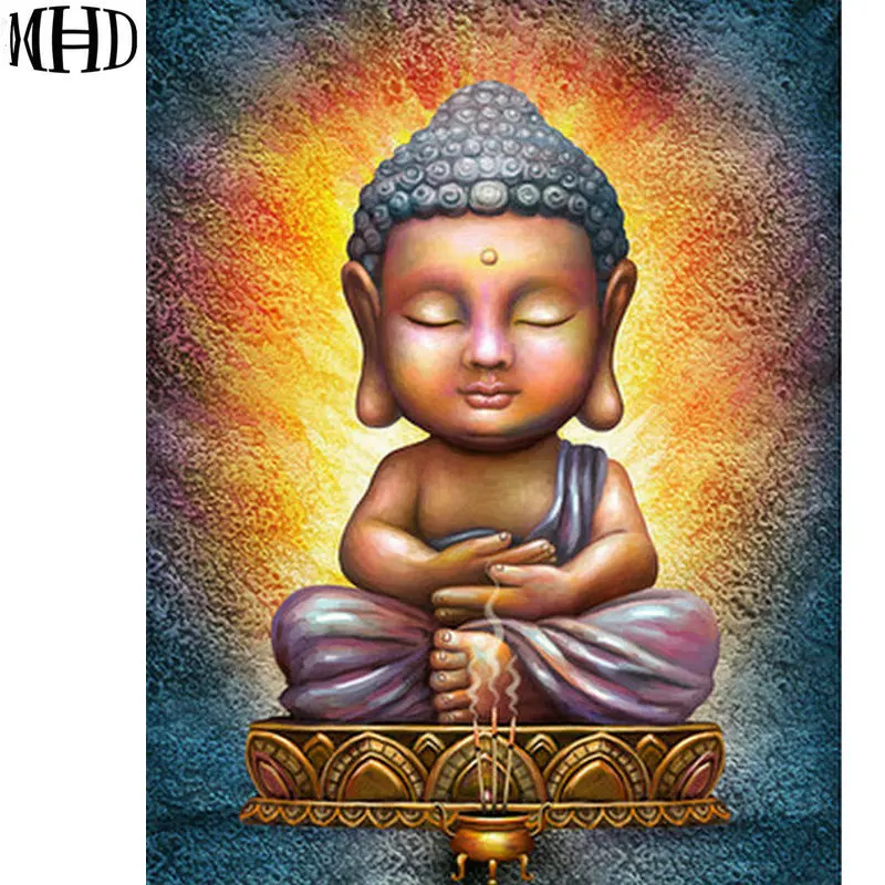 MHD diamond painting buddha DIY Full Diamond Painting Religious Buddha Portrait Cross Stitch