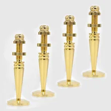 4 шт. M8x75 Медь спикер Спайк усилитель противоударный изоляции Стенд ноги конус база колодки# Golded