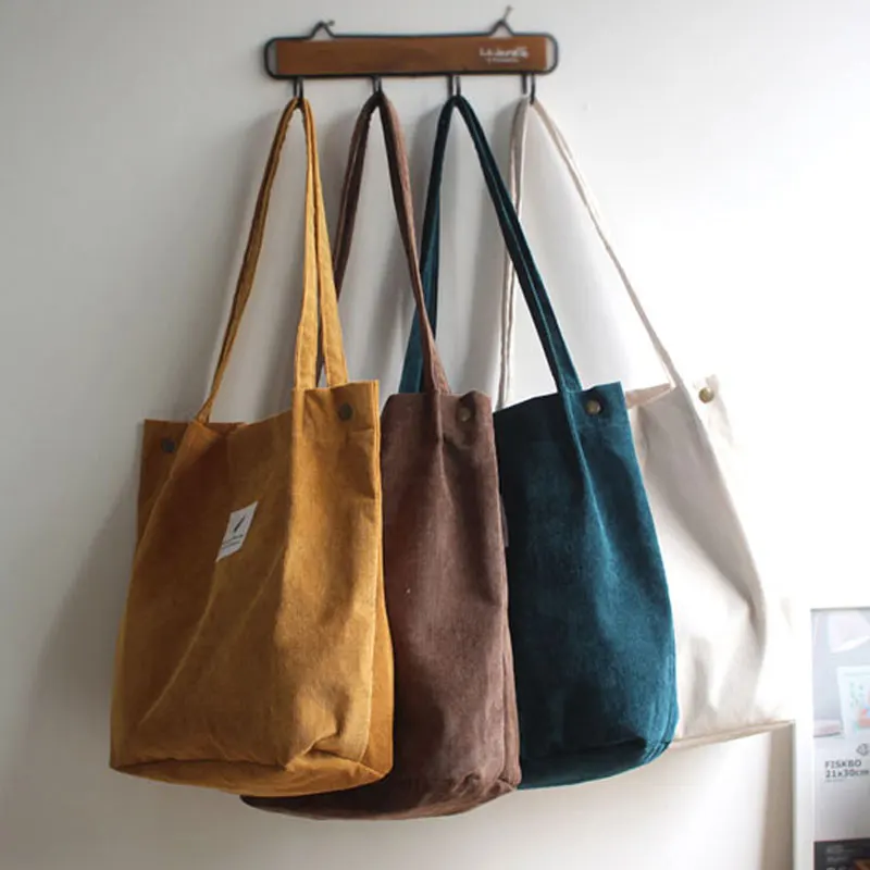 UHHBCCR Solid Corduroy Shoulder Bags Environmental Shopping Bag Tote Package Crossbody Bags Purses Casual Handbag For Women UHHBCCR Solid Corduroy Shoulder Bags Environmental Shopping Bag Tote Package Crossbody Bags Purses Casual Handbag For Women