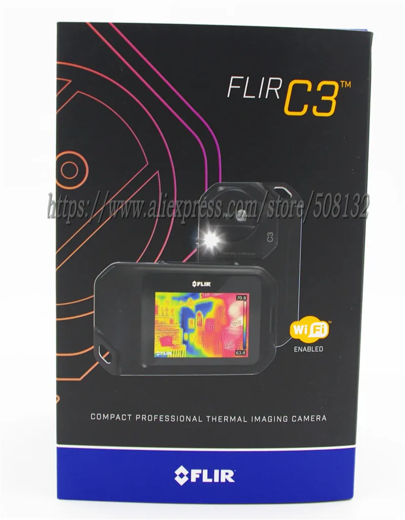 Flir C3 компактный профессиональный инфракрасный тепловизор термальная камера Карманный размер ИК-камера Датчик тепла с Wi-Fi
