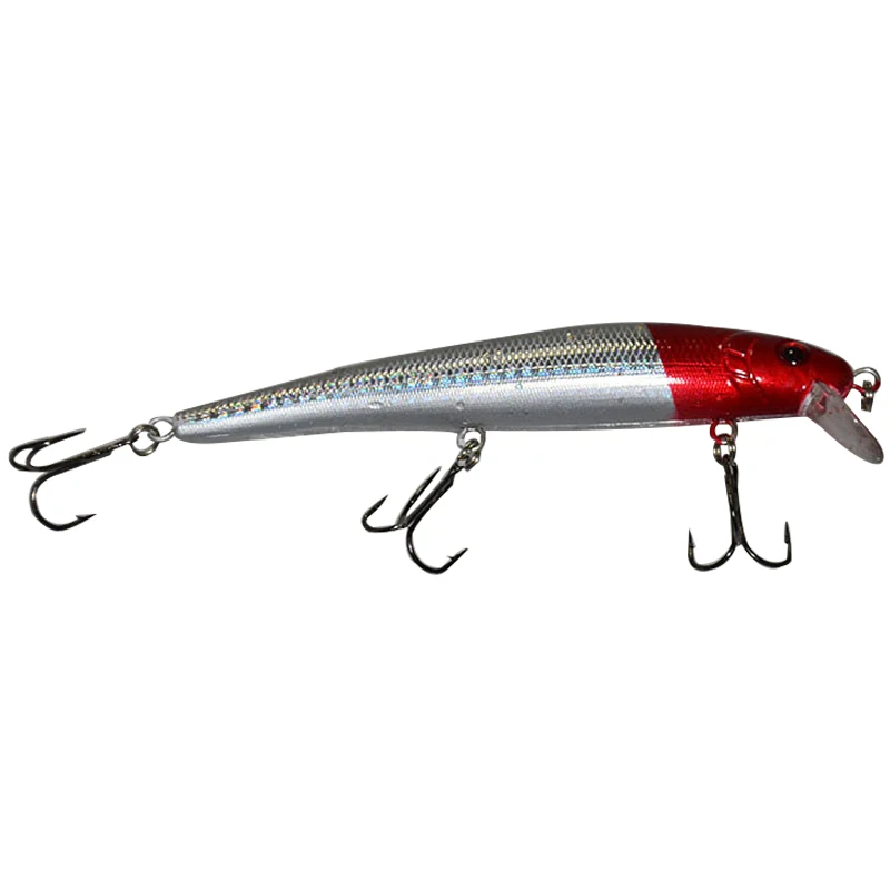 

Specials! Free shipping 5pieces/lot 130mm/19g White body Minnow Fishing lures/baits Plastic Hard baits fishing tackle 2-11