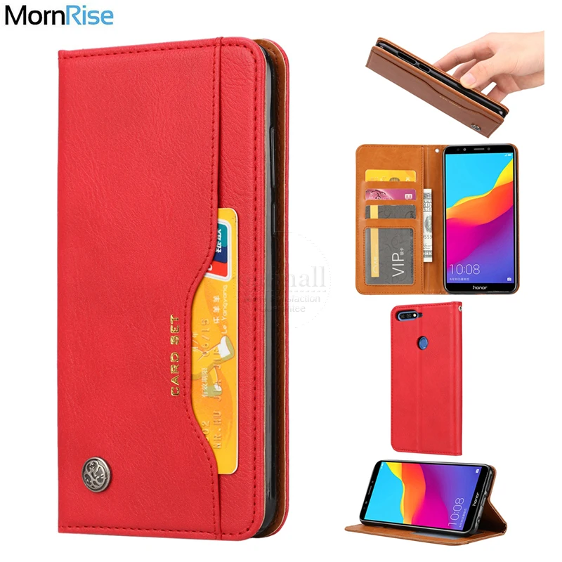 Luxury Vintage Suede Leather Flip Cover For Huawei Hornor 7C 5.99&quot Case Wallet Card Stand Magnetic Book Enjoy 8 Classic | Мобильные