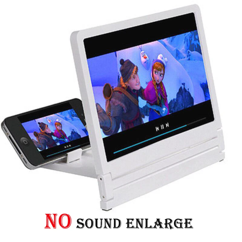 Мобильный телефон 3D усилитель экрана увеличительное стекло HD Подставка для видео складной увеличенный звуковой стенд видео усилитель экрана Рог - Цвет: No sound enlarge A