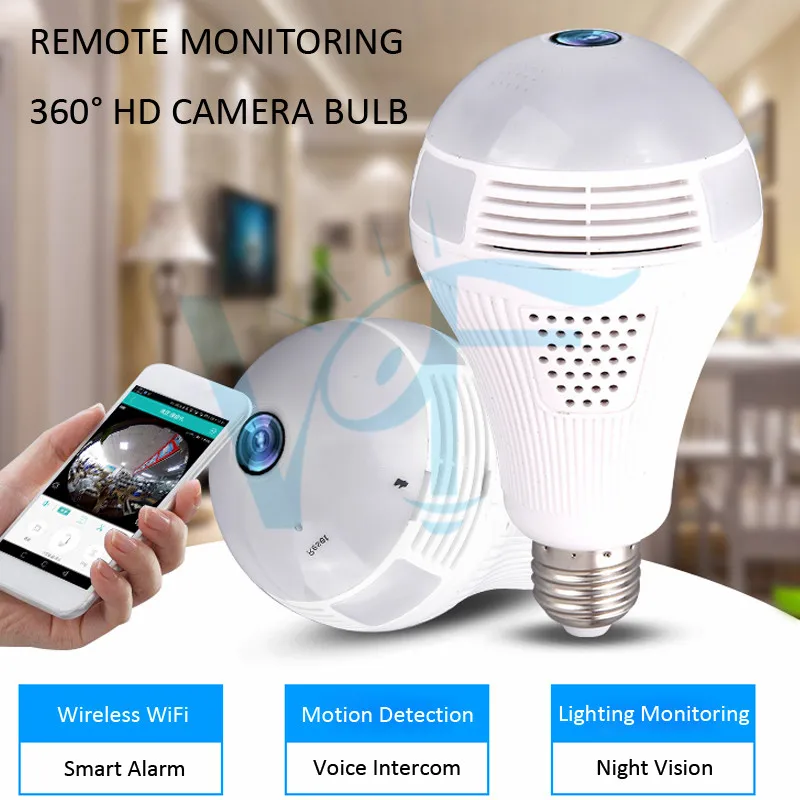 Hot Sale Wi fi 1080P 360 Video Surveillance Security Light Bulb With