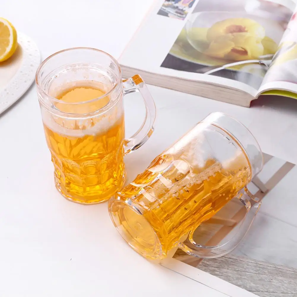 

Funny False Beer Double-Layers Cooling Cup Drink Mug Drinkware Home Bar Decor