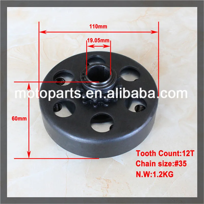 Rotary 462 3/4" 35 Chain 12 Tooth Go Kart Clutch Chain Drive