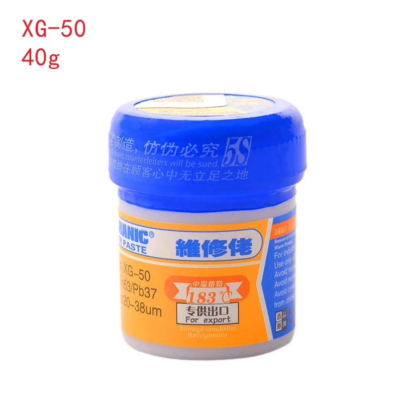 Soldering Paste Flux XG-80 XG-50 XG-30 XG-Z40 Solder Tin Sn63/Pb67 For Hakko 936 TS100 Soldering Iron Circuit Board Repair Tool