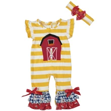 Hot Sale Baby Clothes Cotton Romper Girl Boy Striped Romper Newborn Animal Pattern Clothes Costume Embroidery Remake Clothing