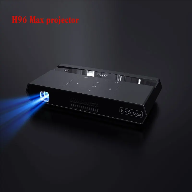 

Portable S912 h96 max projector Octa Core 3D 4K HD 2G+16G Build in Android 6.0 WIFI HD DLP LED Projector with bt speaker