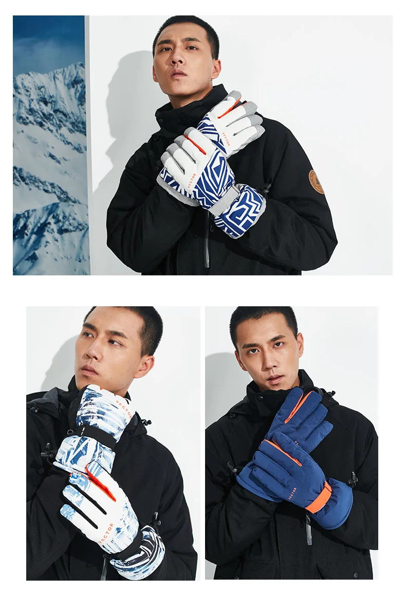 Женские лыжные перчатки, перчатки для сноуборда, мужские теплые мотоциклетные зимние перчатки, ветрозащитные водонепроницаемые зимние перчатки унисекс