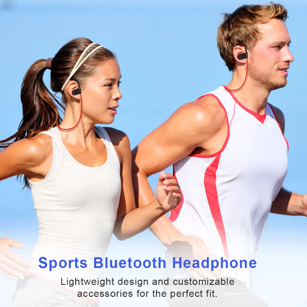 Alwup Беспроводной наушники bluetooth спортивные Бег HiFi музыка шейным бас гарнитура с