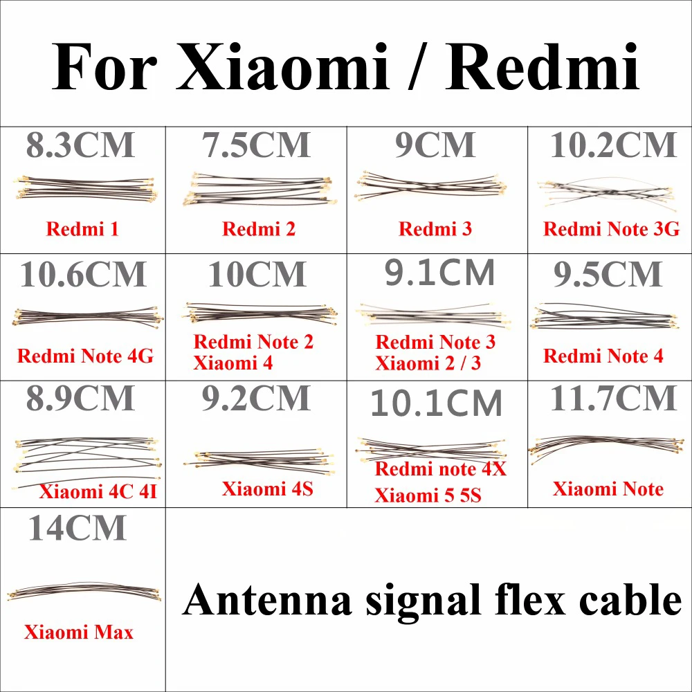 Гибкий кабель для сигнала антенны ChengHaoRan Redmi 1 2 3 Note G 4G 4 Xiaomi 4C 4I 5 | Мобильные