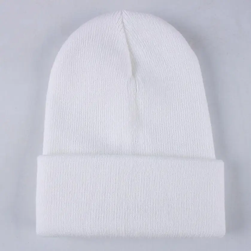 1 шт. однотонная теплая зимняя женская шапка вязаные шапочки gorros Mujer invierno новое поступление
