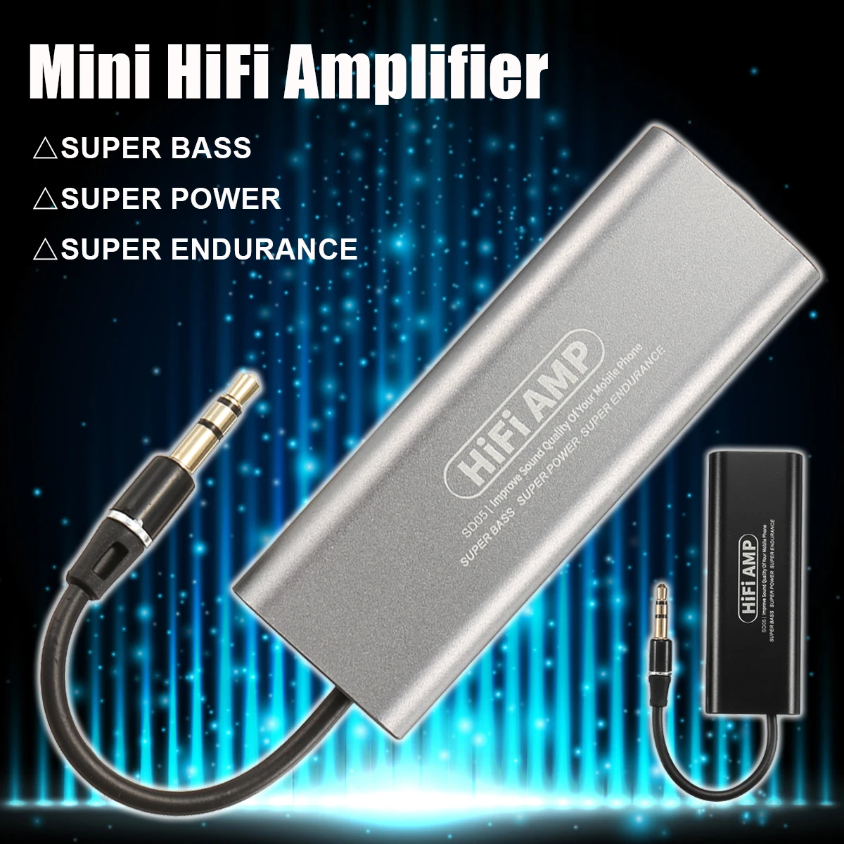 

Mini 3.5mm Headphone Earphone HiFi Amplifier Stereo Audio AMP For Mobile Phone