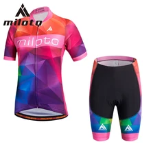 Miloto Women cycling Set Customizable Breathable Racing Clothing Short Team Jersey Bike Pant ropa ciclismo