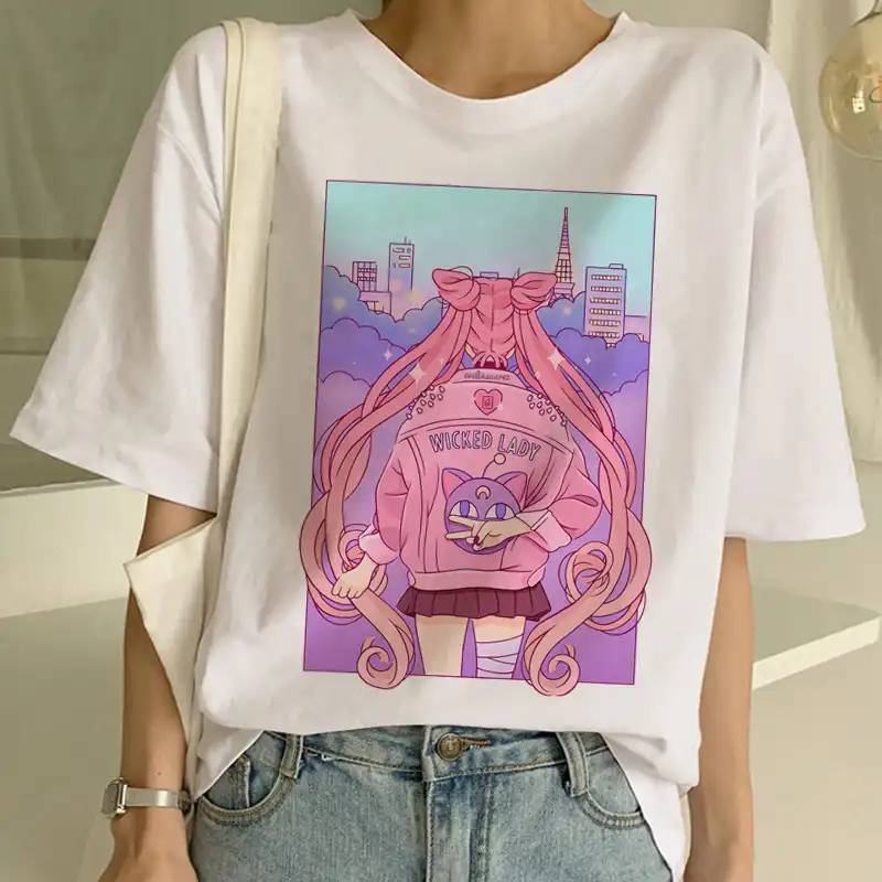 Anmain Donna Manica Corte Allentata Solido di Colore Girocollo A Maniche Corte Maglietta Casual Top