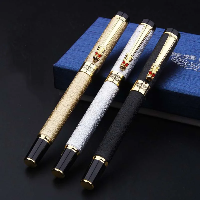 Ручка перьевая металлическая с золотым зажимом 0 5 мм 1 мм|fountain pen|fountain pen mpen fountain |