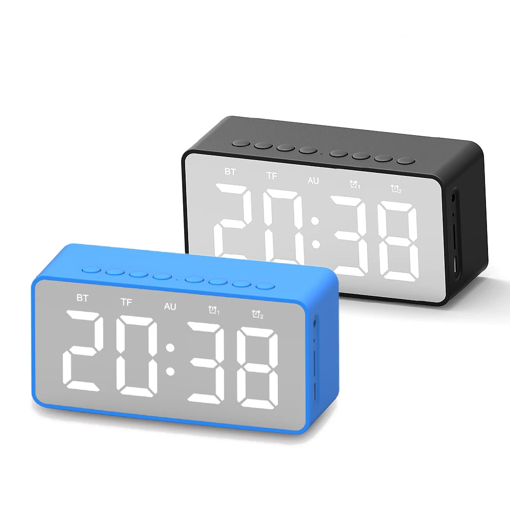 Bluetooth 5.0 Portable Wireless Bluetooth Speaker Clock Subwoofer Music