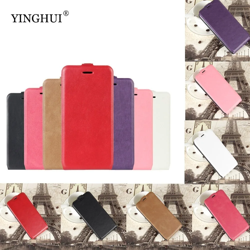 

YINGHUI For Homtom HT17 Pro Case 5.5 inch Wallet PU Leather Back Cover Phone Case For HT17Pro Flip Protective Bag Skin