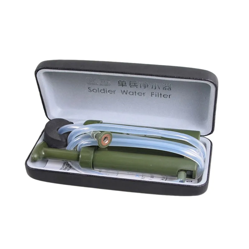 Filtro de Água Portátil ao ar Filtros de Água Livre Purificar Bomba Mini Pessoal Palha Novo Exército Verde Caminhadas Acampamento Ferramentas Sobrevivência Segurança Mod. 1261529 23 Esporte e Lazer