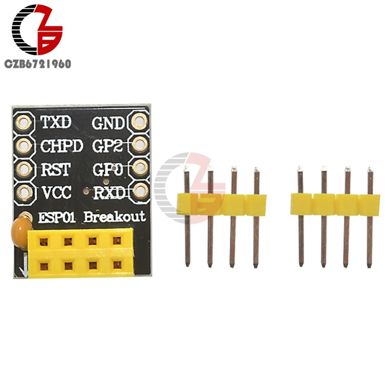 2 шт ESP-01S ESP-01 Breakout совета ESP8266 последовательный макет адаптер к приемопередатчик Wi-Fi коммутационная плата UART модуль