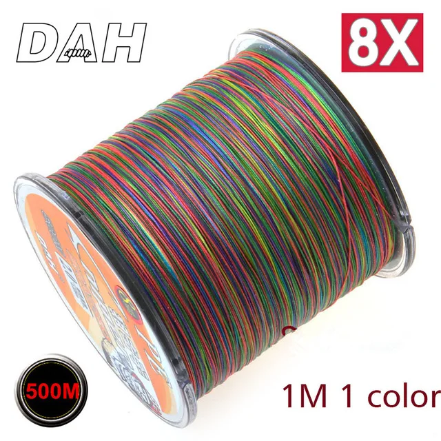 Леска рыболовная плетеная из ПЭ 8 нитей 500 м 1 м|braided line|fishing linebrand line |