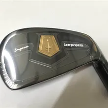 Джордж Духи большой император Железный набор черный Гольф кованые железные клюшки для гольфа 456789 P R/S гибкий стальной/графитовый Вал с крышкой головы
