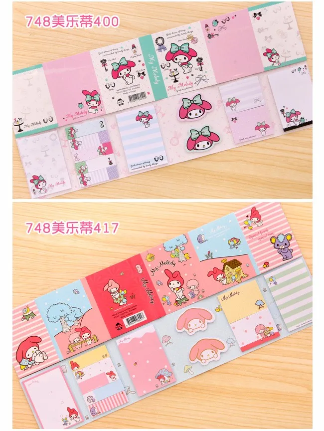 4 шт./партия Totoro& Melody блокнот для заметок Kawaii sticky note складной почтовый стикер канцелярские принадлежности офисные принадлежности Школьные принадлежности F355