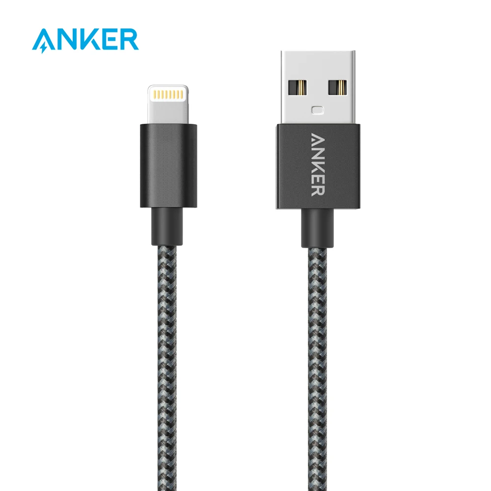 

Anker 3ft Nylon Braided Lightning to USB Cable with Connector [MFi Certified] for iPhone 7 / 7 Plus / 6s / 6s Plus ipad
