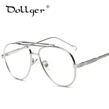 Dollger Золото Серебро Пилот очки оправа мужские брендовые большие очки в оправе для близоруких оптические очки мужские прозрачные линзы, очки s1297
