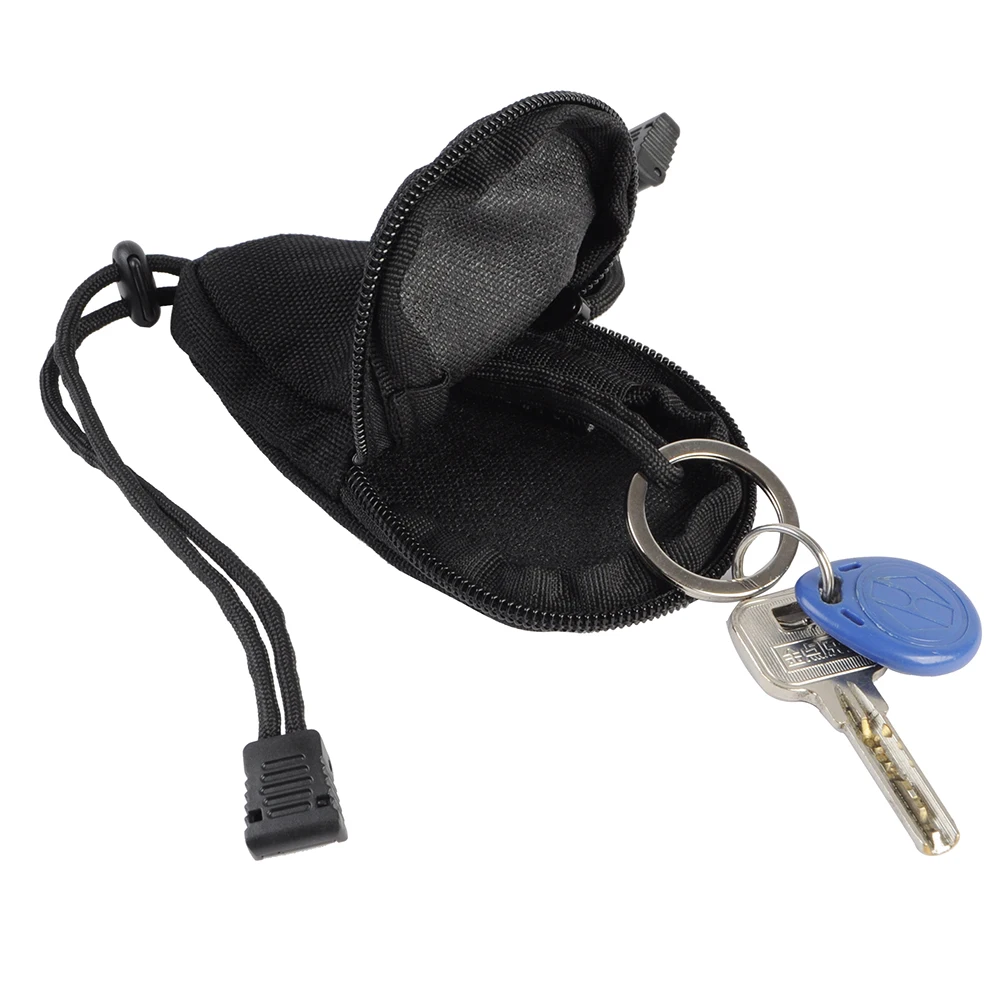 Мини-сумка для ключей для повседневного использования, переносная сумка для ключей, кошелек-органайзер, кошелек с внутренним нержавеющим кольцом для ключей, сумка для путешествий