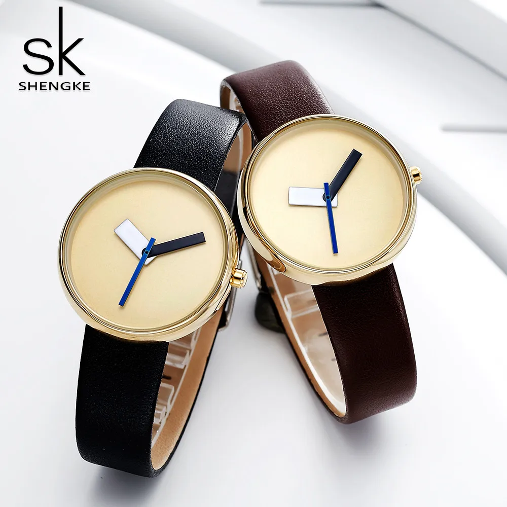 Shengke роскошные кожаные часы женские креативные тонкие наручные для Reloj Mujer SK 2020