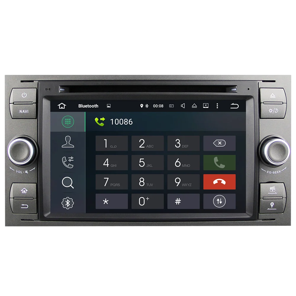 Clearance Eunavi 7" in dash 2 din Android 9.0 Car DVD Player Car GPS stereo OBD2 for Ford C-Max Fiesta Fusion Kuga Mondeo Focus with radio 4