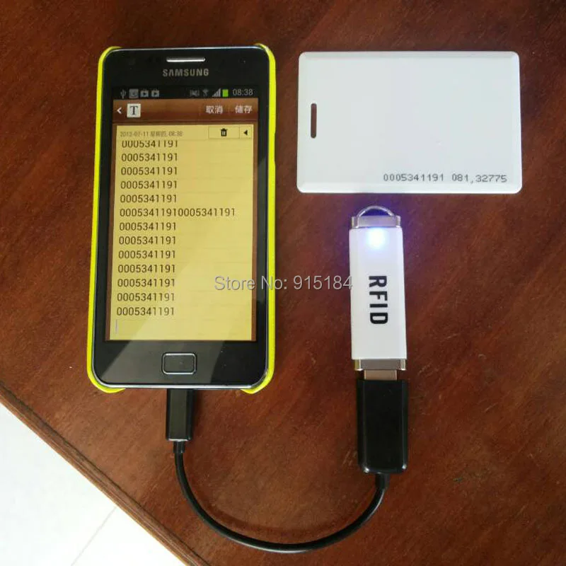 

Newset MIni USB RFID ID Contactless Proximity Smart Card Reader 125KHZ EM4001 support Windows/ android/I-paid+3pcs cards