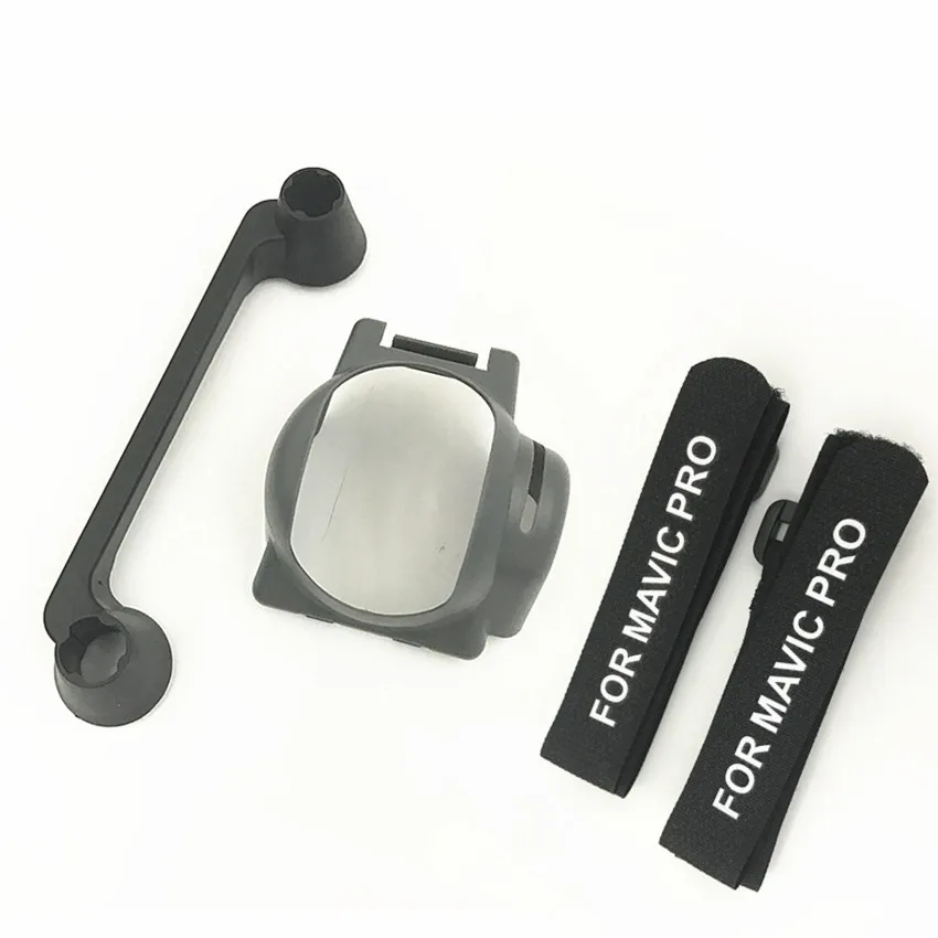 

3in1 DJI MAVIC Pro Propeller Fixing Strap Clip Belt Camera Lens Cap Sun Hood Control Joystick Thumb Rocker Protector
