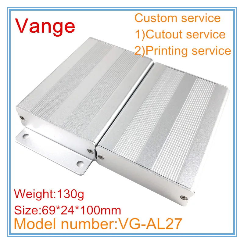 2pcs/lot profiles extrusion box integrated housing 69*24*100mm 6063-T5 Aluminum junction diy for PCB electrical product | Обустройство