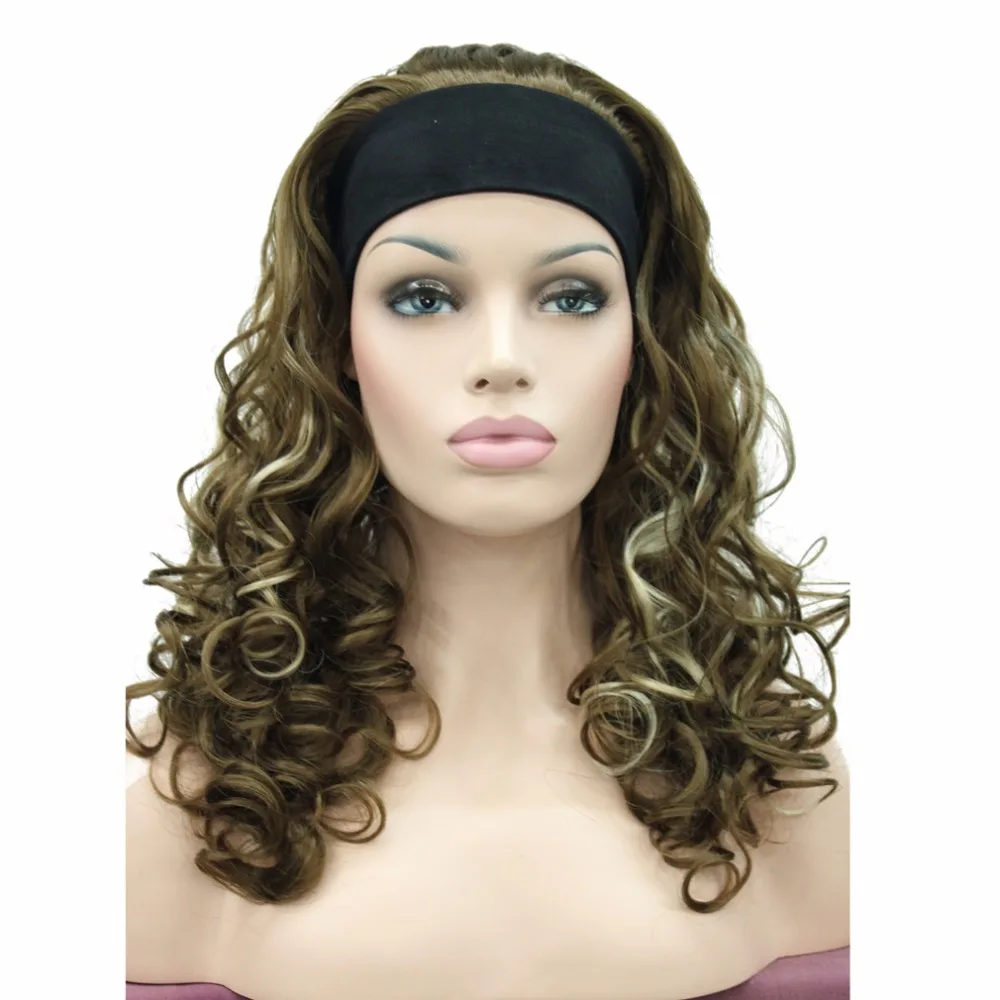 StrongBeauty женский синтетический парик длинные вьющиеся волосы 3/4 черный/светлый