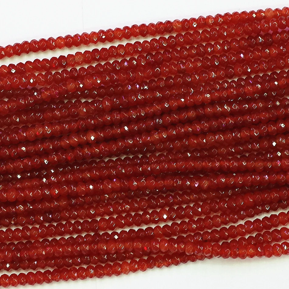 

Fashion natural stone red agat carnelian onyx 2*4mm faceted abacus rondelle free shipping elegant diy loose beads 15inch B571