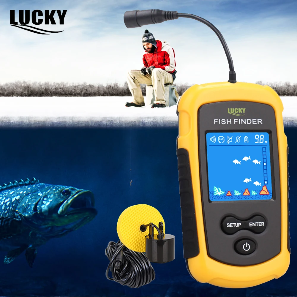 محظوظ صدى أسلم سونار على الصيد صياد السمك المحمولة سونار FishFinder لقارب ل الجليد الصيد FFC1108-1 محظوظ صدى أسلم سونار على الصيد صياد السمك المحمولة سونار FishFinder لقارب ل الجليد الصيد FFC1108-1