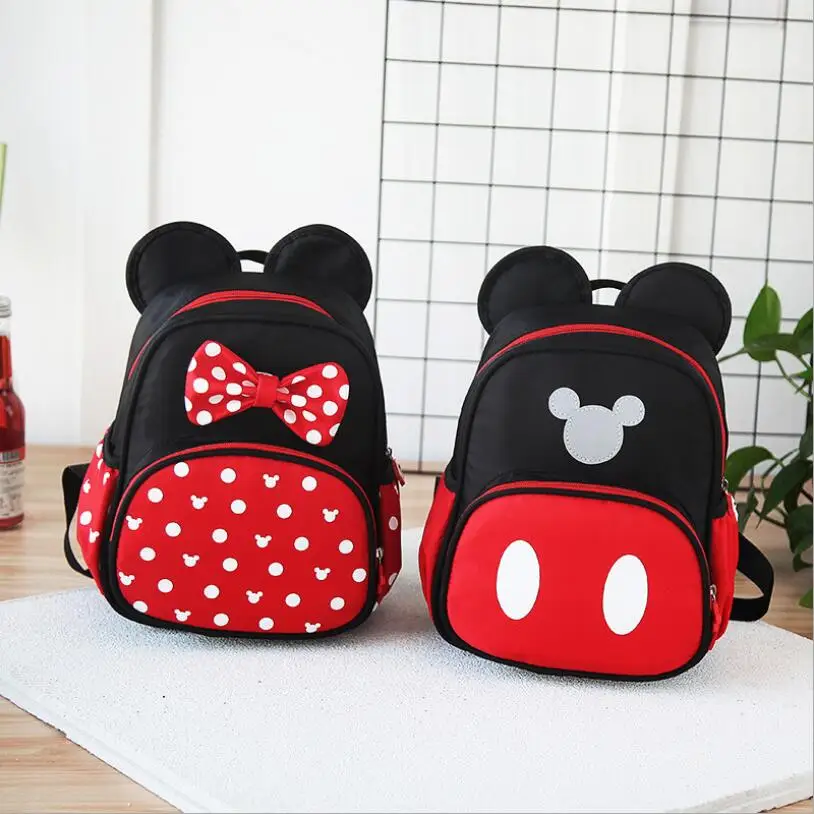 2019 جديد الاطفال الحقائب المدرسية رياض الأطفال الكرتون ميكي الحقائب المدرسية ميني ظهره للماء حقيبة مدرسية