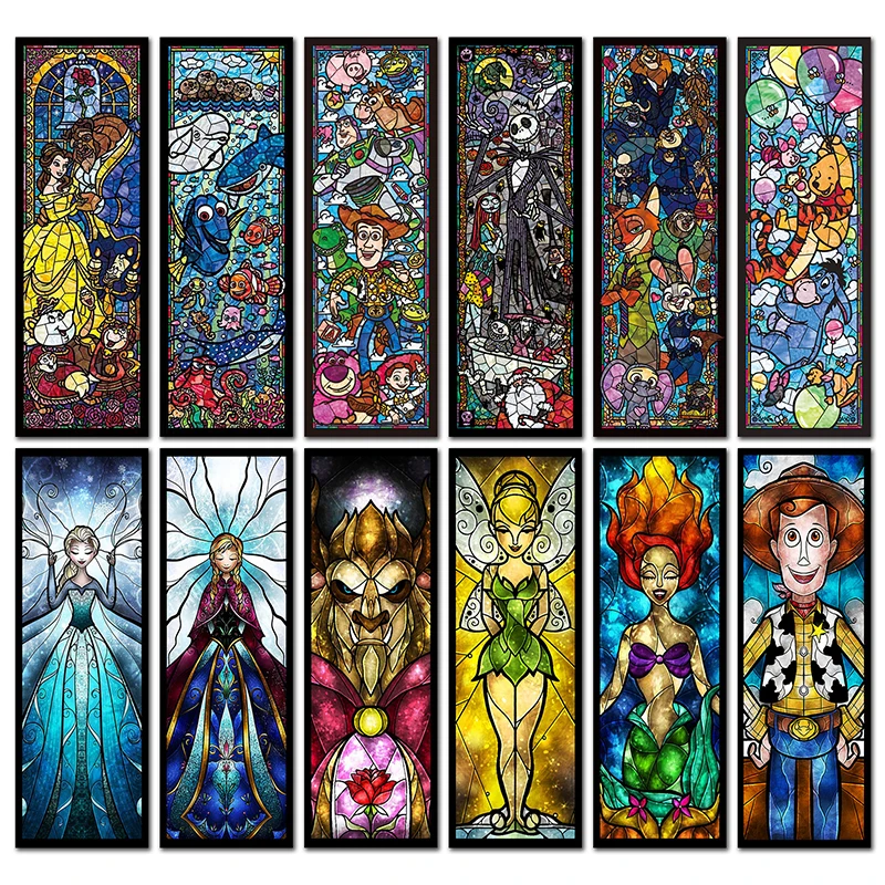 

5D DIY Diamond painting Cross stitch Cartoon animal Full Square embroidery Anime fairy Round Diamond mosaic beauty 20x60 BK