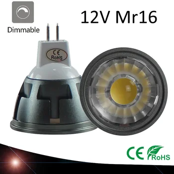 安い 新ハイパワーランパーダled MR16 GU5.3 Cob 3ワット5ワット7ワット調光led Cobスポットライトウォームクール白mr 16 12v電球ランプgu 5.3 220v