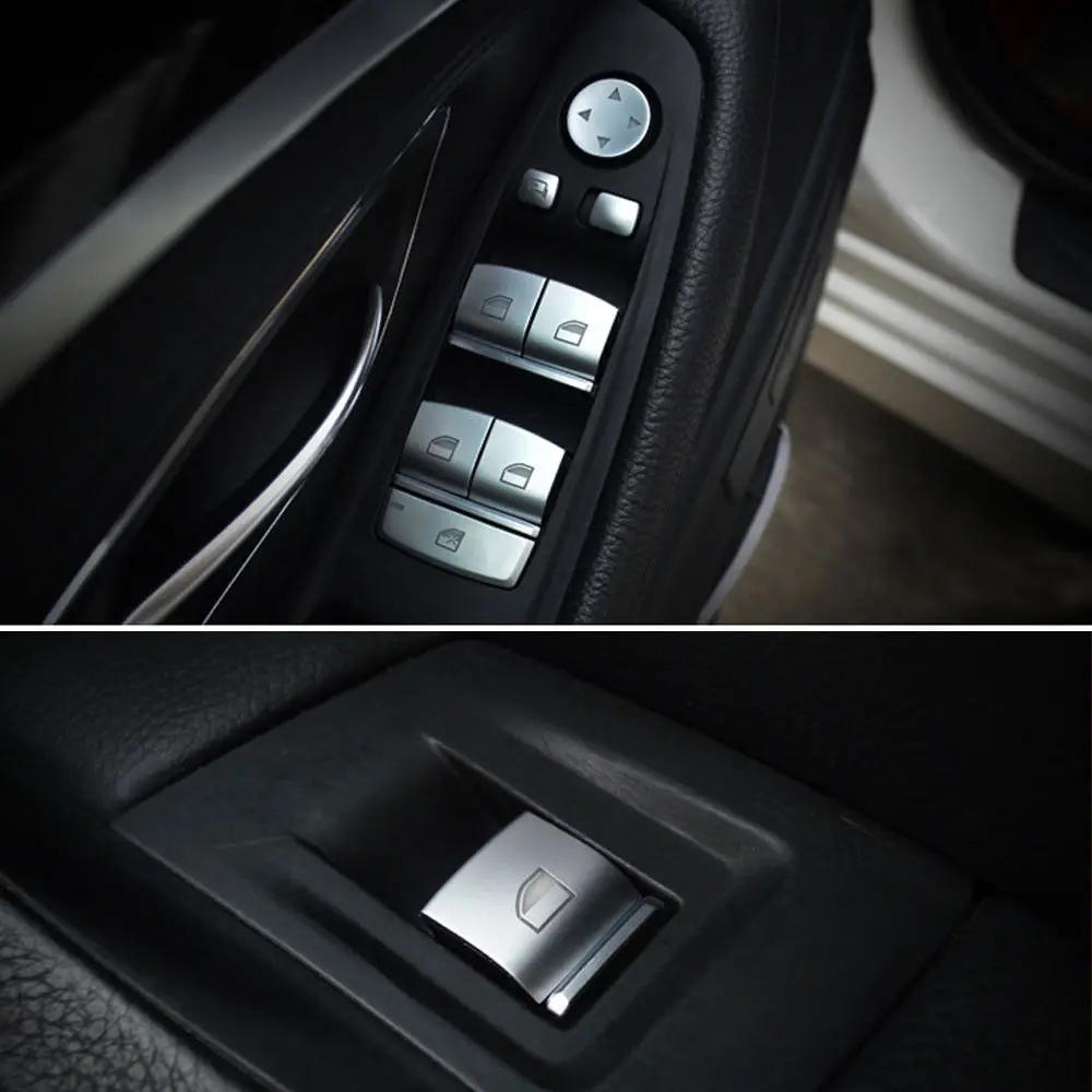 12pcs ABS Car Window Lift Button Switch Cover Trim Sequined Decoration For BMW X1 X3 X4 X5 X6 1 2 3