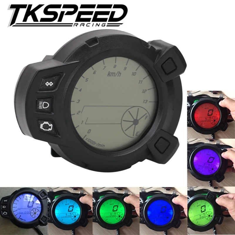 Koop Motorfiets Instrumenten 10000 RMP LCD Snelheidsmeter Toerenteller voor Yamaha Zuma BMK x125 YW125 speedomerter voor Yamaha BWS 7 kleur