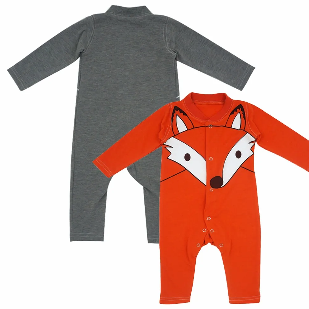 Dibujos Animados lindo bebé recién nacido Niño traje zorro ropa del mono del mameluco del algodón manga larga Bebes traje 0-24 M Dibujos Animados lindo bebé recién nacido Niño traje zorro ropa del mono del mameluco del algodón manga larga Bebes traje 0-24 M