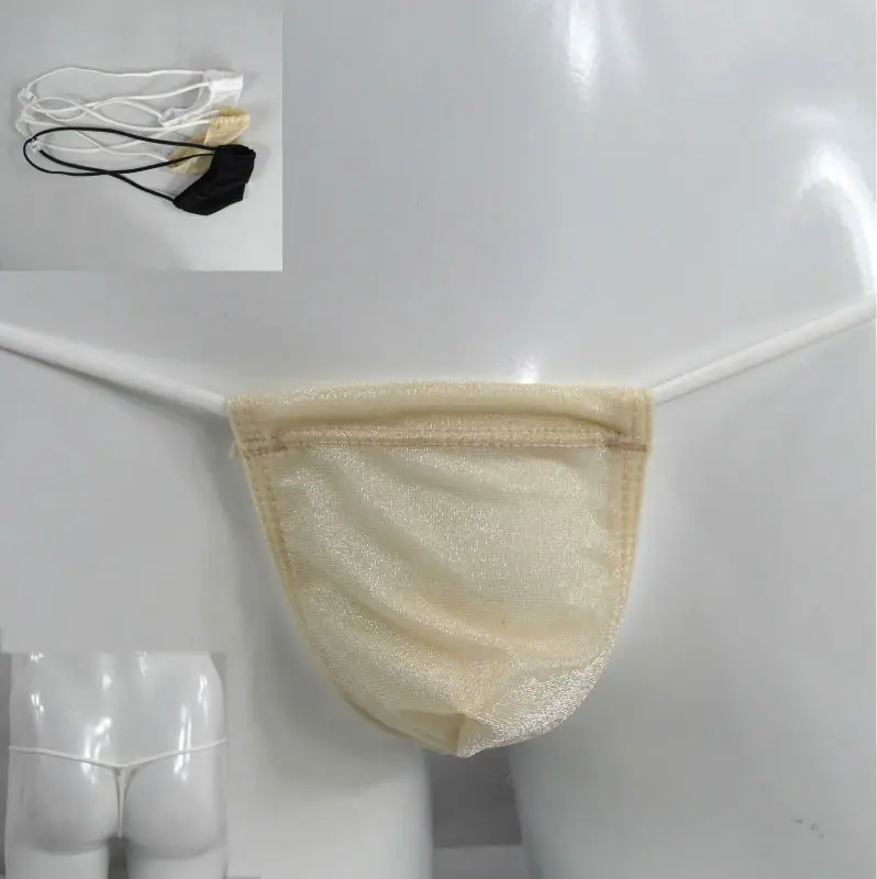 mens sexy string pouch thong Shiny Sheer G3452 mini pouch a bit C thru on
