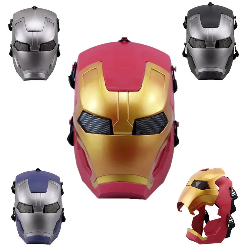 

Hot New Superhero Movie The Avengers Iron Man Mask Cosplay Props Field Protection DIY Color Mask Party Christmas Birthday Gift
