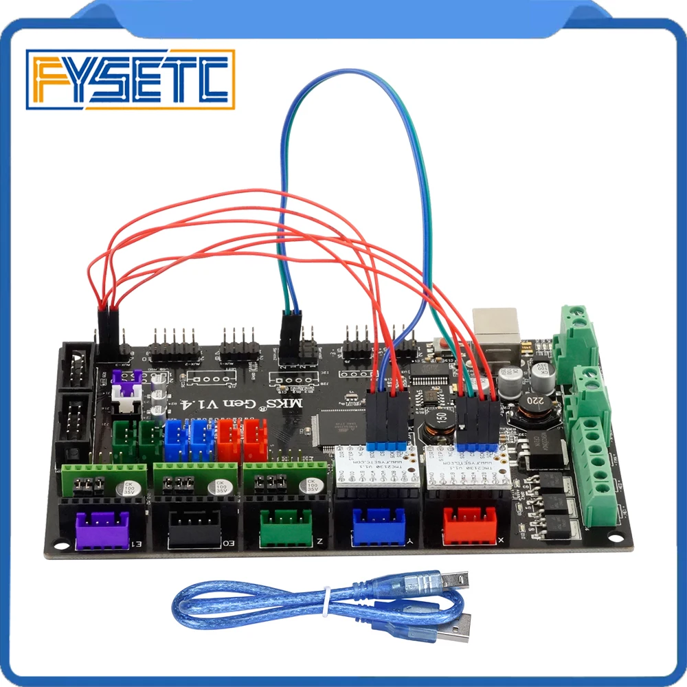 

4 Layers PCB Controller Board Gen V1.4 Integrated Mainboard Compatible Ramps1.4/Mega2560 R3 With 2Pcs SPI TMC2130V1.1 Set