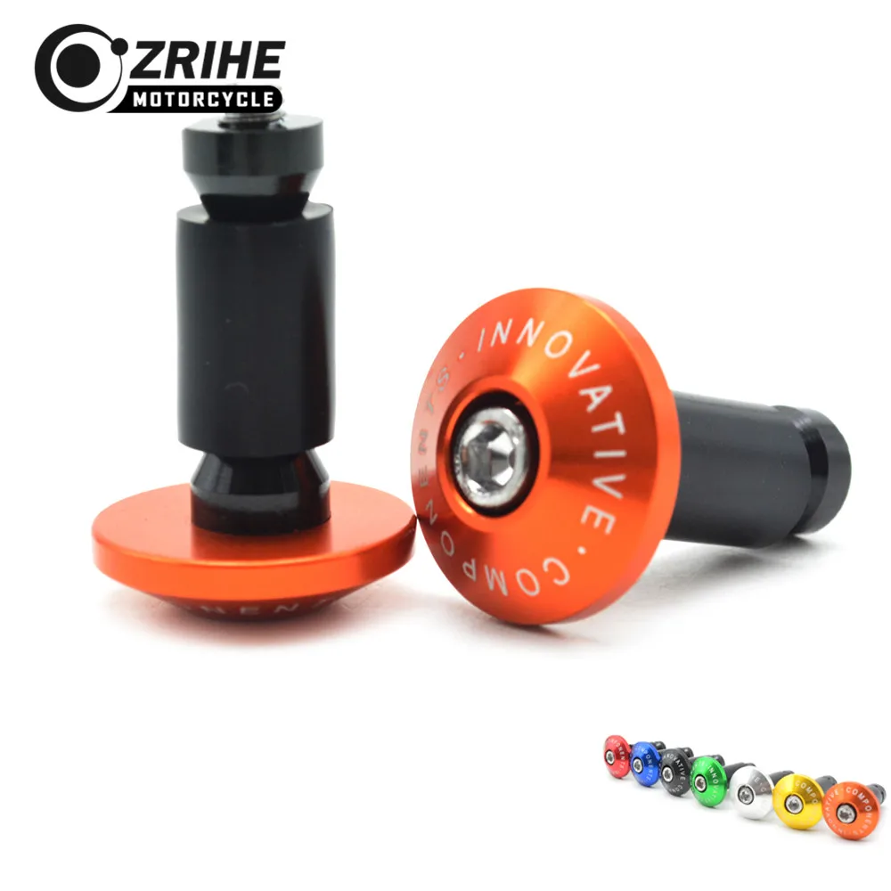 Orange 22mm 7/8""Motorcycle Handlebar Grips Bar Ends Slider CNC Billet for Dirt Bike Motorbike Handle Bar Sliders